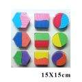 Wooden Geometric Shapes Puzzle Level 2. 