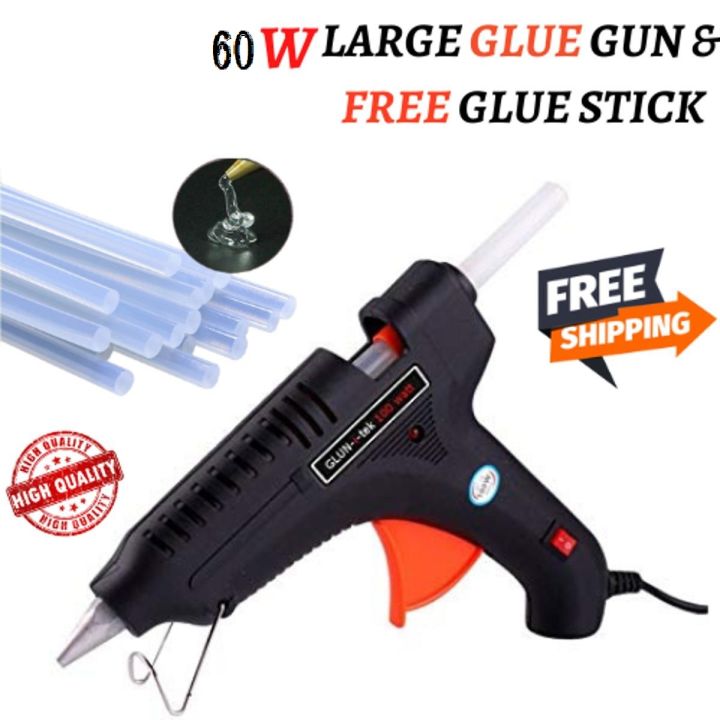 60W Large Hot Glue Gun with Free Transparent Glue Stick