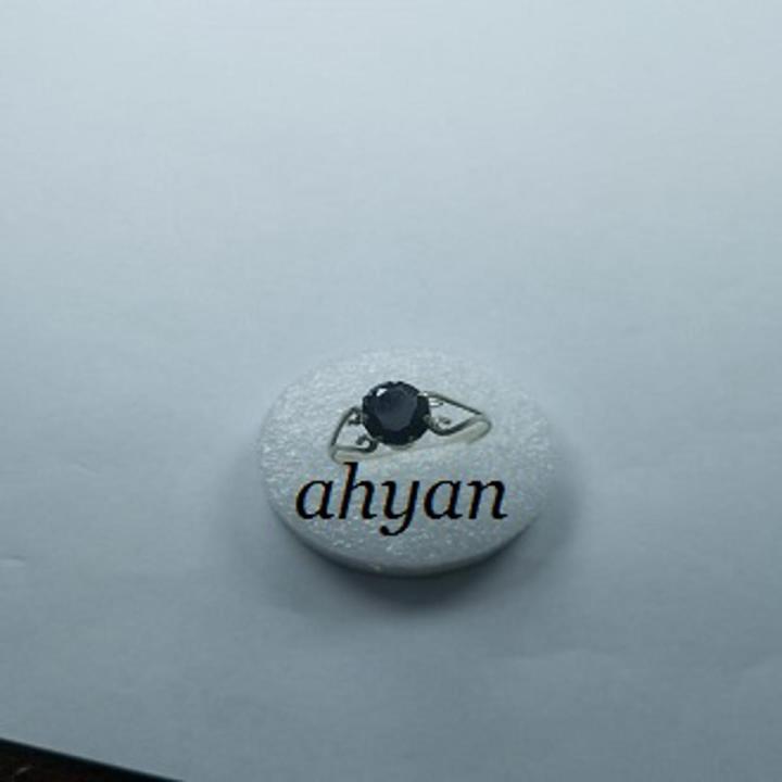 Handmade stylish black stone ring for girl Pure Silver (Chandi) Ring for men and women Original chandi Ring stylish black stone ring for girl