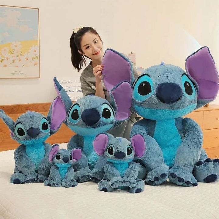 Disney New Sitting Style Stitch Angel Doll Stitch Plush Toy Stitch Children's Doll Festival Gift Plush Pillow Birthday Gift