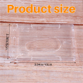 CGearuppt 1x Vertical Hard Plastic Badge Holder Double Card ID Multi Transparent 10x6cm. 