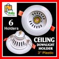 6 Pcs Ceiling Downlight Bulb Holder Cieling Light Holder Screw type E27-3 Inch PVC Plastic. 