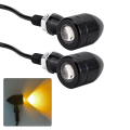 LED Indicators LI16 – Mini Metal Turn Signals – Bullet Flasher – Motorcycle Amber Light. 