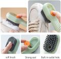 Shoe Cleaning Brush with Soap Dispenser, Shoe Laundry Brush Scrub Brushes for Cleaning, Soft Bristle Cleaning Brushes for Clothes and Shoes,Household Use Bathroom Kitchen(1 PC Multi). 