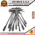 Pack of 3 - Hex Socket Hole Rubber Coated T Bar Wrench Spanner - 8mm, 10mm & 12mm. 