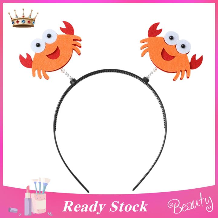 Adult Hair Hoop Adorable Crab Headband for Fun Photos Cute Hair Accessories Spring Animal Hair Hoop for Kids Adults Kids Hair Hoop