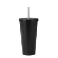 MeterMall Coffee Cup With Splash-Proof Lid Metal Straw Double Vacuum Insulation Design 304 Stainless Steel For Hot Cold Drinks Travel Mug. 