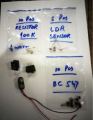 Electronic Parts Kit#7 (Kit Number 7 with 5 Parts) - Resistor 100K 1/4W 10Pcs - Transistor BC547 10Pcs - LDR Sensor 5Pcs - On/Off Switch 2Pcs - 9V Battery Clip 1Pcs. 