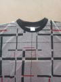 Elegant Curved Design T-Shirt For Boys. 