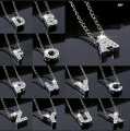 Silver Stainless Steel Alphabet Necklace/Locket/Pendants for Girls & Women with Chain - A to Z Your Name Alphabets. 