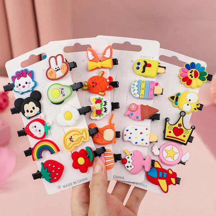 10Pcs%20a%20Set%20Girls%20Cute%20cartoon%20Sweet%20Hair%20Clip%20Rainbow%20Fruit%20Cute%20Cartoon%20Hair%20Bands%20Lovely%20Hair%20Accessories%20Headwear%20Hairpins%20-%20Image%202