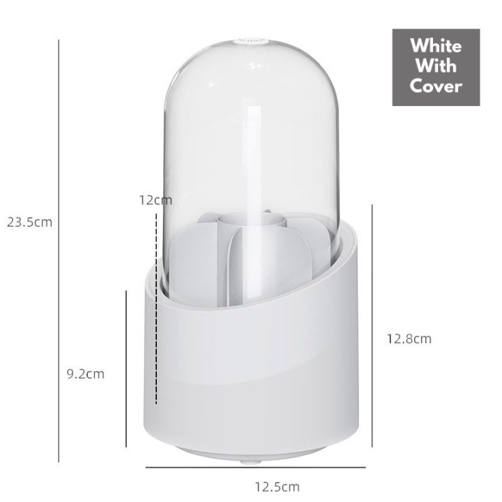 Upgrade%20your%20vanity%20with%20our%20Makeup%20Brush%20Holder%20%E2%80%93%20a%20sophisticated%20360%C2%B0%20Rotating%20Organizer.%20The%20clear%20cover%20and%205%20compartments%20add%20glamour%20to%20your%20cosmetics%20storage,%20keeping%20essentials%20organized%20with%20ease.%20Elevate%20your%20beauty%20routine!%20-%20Image%209