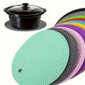 Silicone Trivet Mat – Non-Slip Pot Holder | Round Heat Resistant Silicone Mat for Kitchen Dishes | Multi-Function Hot Pad. 