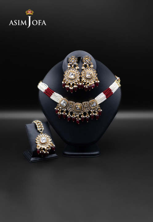 Asim Jofa Jewelry Earring Set Gold Plated CZ Stones Wedding Bridal Jewelry AJJSE-278