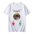 Dank Meme Hamster Staring Front Camera Hampter Calling T-shirt Fashion Short Sleeve T-shirts Oversized Streetwear Unisex. 