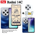 3 IN 1 Redmi 14C Ceramic Tempered Glass for Redmi 13C 12C 10C Redmi 13 12 4G 5G Camera Lens Glass Screen Protector and Back Film. 