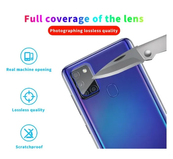 For Samsung Galaxy A21s Back Camera Lens Protector Tempered Glass