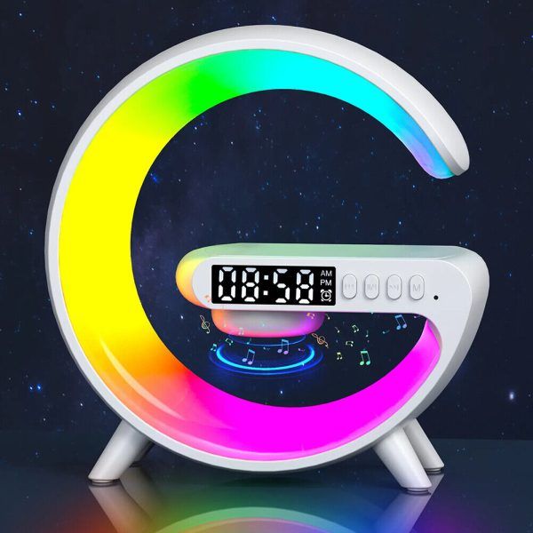 G63 Rgb Light Bluetooth Speaker With 10w Wireless Charging 4 In 1 Led ...