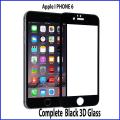 Apple Iphone 6 Plus Black Complete Tempered Glass Screen Protector For iPhone 6+. 