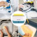 Soap Dispenser for Kitchen, Soap Dispenser and Sponge Holder, Countertop Soap Pump Dispenser, 2-in-1 Soap Dispenser-One Hand Soap Pump Dispenser. 