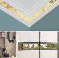 EVENTO Self Adhesive Building Border | Golden Acrylic Wall Art | 3D Laser Cut DIY Design Decoration Pieces for Home Decor and Living Room | Decorating Items for Girls Room and for Gift Items | Golden Acrylic Versac Border. 