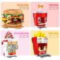 Sembo City Street View Hamburgers Ice Cream Shop House Buildings Blocks Friends Food Store Truck Bricks Toys For Children S. 