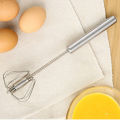 Semi Automatic Egg Beater 304 Stainless Hand Pressure Rotating Hand Mixer Self Turning Egg Stirrer Kitchen Accessories Egg Tools. 