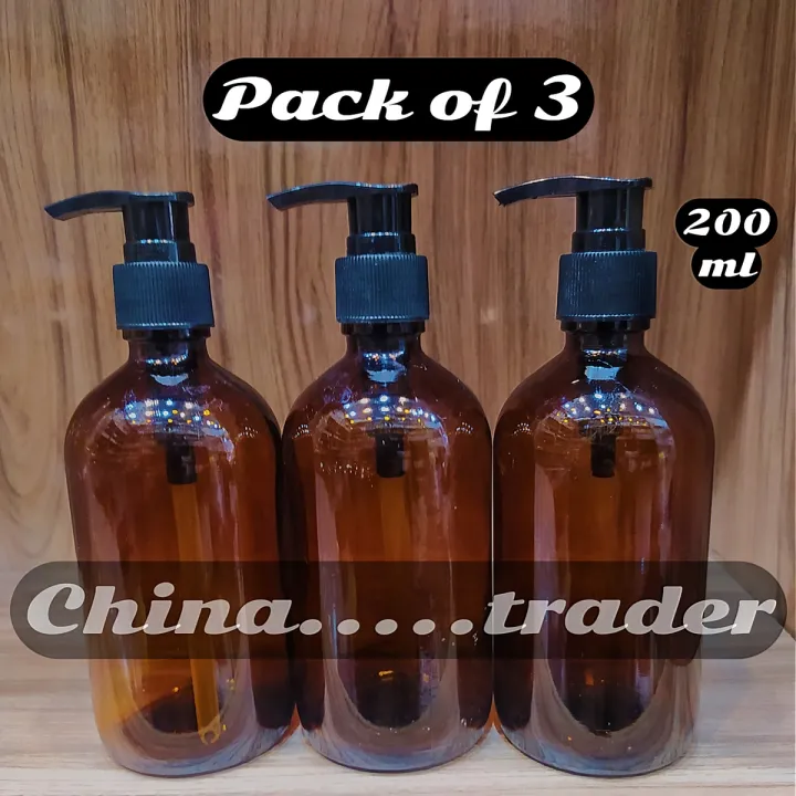 (200ml)../Black%20Pump%20Amber%20Glass%20Bottle%20%20For%20Shampoo%20Lotion%20Oil%20Soap%20Gel%20Empty%20bottle%20Container%20-%20Image%202