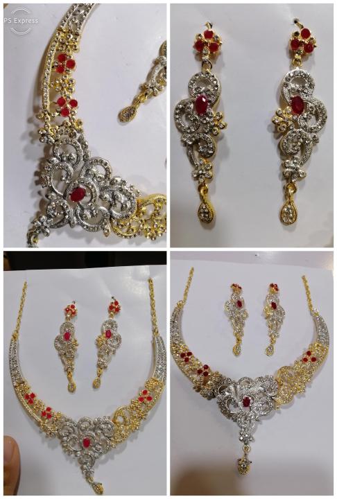 Antique gold palated 1carat 100 %pure andian set