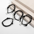 4pcs/set Best Friend Bracelet for Women Girl Black Rope Friendship Bracelet Jewelry Gift. 
