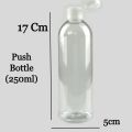 Empty Plastic Push Bottle 250ml / Empty Bottles for Hair Oil / Lotion Bottles Empty Push Bottles. 