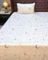 Moon And Stars Kids Parcale Bedsheet. 