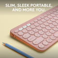Logitech K380s Pebble Keys 2 Bluetooth Wireless Keyboard - Rose. 