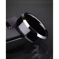 Plain Black Titanium  Ring for Men and Boys. 