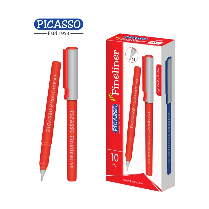 Picasso%20High%20Quality%20Fineliner%200.5mm%20Tip%2010%20Pcs%20in%20Cardboard%20Packet%20-%20Available%20in%204%20Ink%20Colours%20Blue,%20Black%20Red%20and%20Green%20-%20Image%204