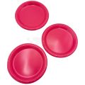 DARK PINK COLOR PLATES AND CUPS - PLASTIC PLATES AND CUPS - PACK OF 10. 