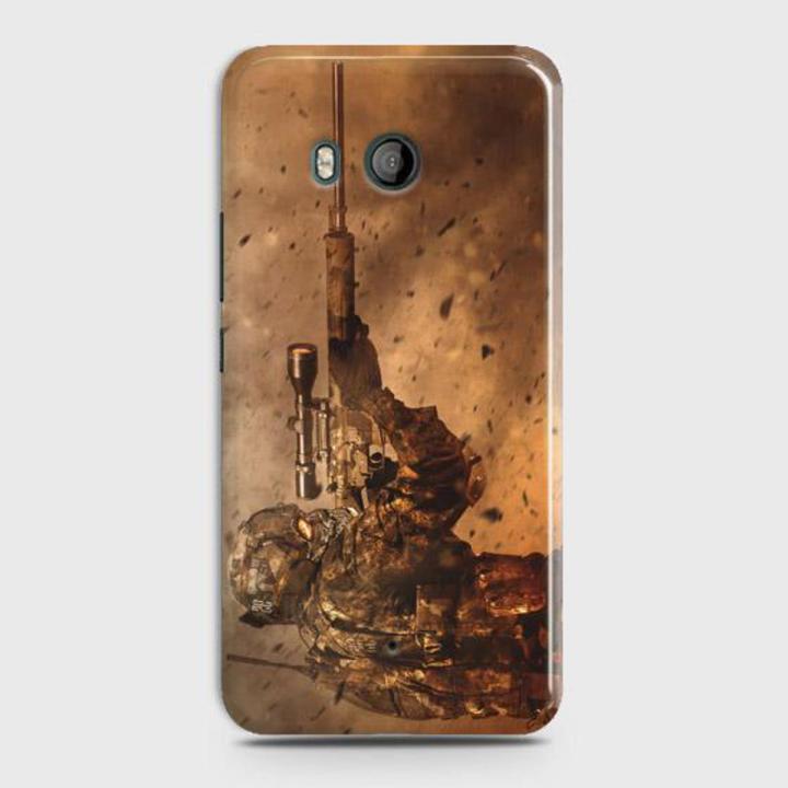 HTC U11 Cover Pubg Player Accessories Hard Cover- Design 49 Case