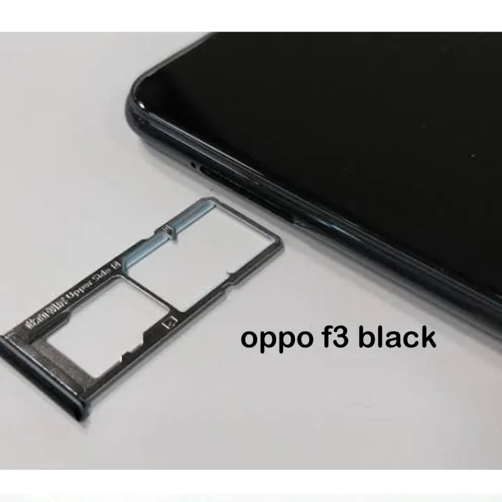 OPPO%20F3%20Black%20Dual%20Sim%20Card%20Tray%20And%20Micro%20SD%20Card%20Slot%20Holder%20-%20Image%203