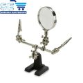 Helping Hand Tool with 5X Magnifying Glass 2 Alligator Clips 360 Degree Rotating Adjustable. 