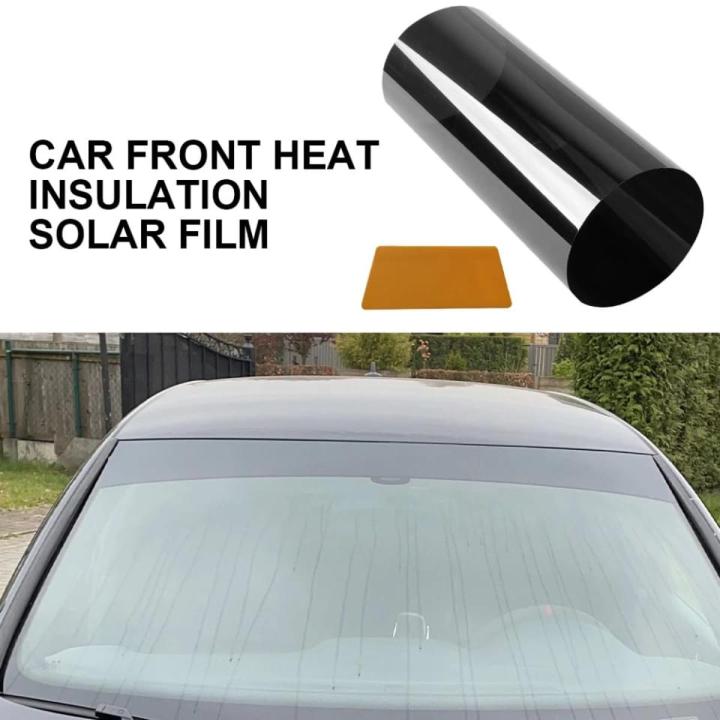 Car Front Windshield Sun Visor Protection Shade Sticker Window Sun Visor Strip Heat Insulation Tint Film 150x20cm Car Decoration Car accessories decoration Car Stickers Sports Styling Auto Racing Decoration Accessories Funny