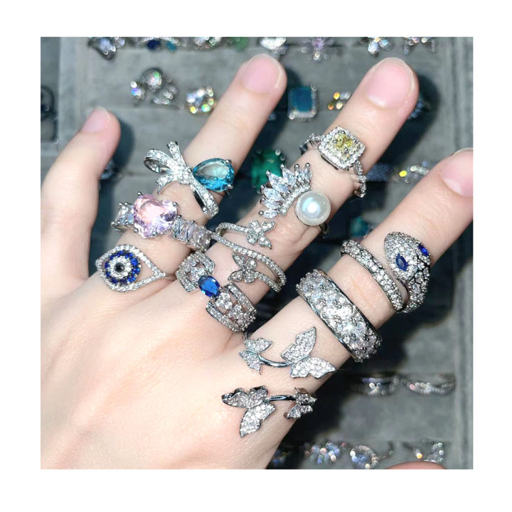 bisuteria-china-por-mayor Jewelry Women silver 925 rings Silver Finger Ring wedding rings s925 bisuteria al por mayor china