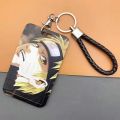 Anime Naruto Key Holders Keychain Akatsuki Kakashi Plastic Card Cover Student Cosplay Accessory Gifts. 