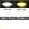 Khopari Skull Projector LED Spotlight 2 Colors Fog Light For Motorbike Car Jeep - 3 Wires. 