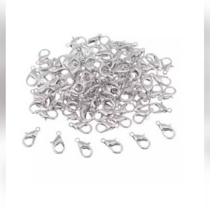 25 Silver Chain Locks Jewelry Diy Makings Findings Supplies