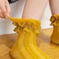 【HOT】 New Baby Girls Socks Kids Girl Frilly Lace Tutu Socks Cotton Children Dance Princess Sock Flowers Ruffled Solid Ankle Socks. 
