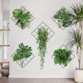3D Green Wall Sticker Greenery Hanging Basket 3D Wall Stickers Living Room Sofa Background Room Background Wall Decoration Water Proof Affirmation Stickers for Kids. 