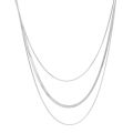 Cross-border three-layer snake chain necklace, personality tide, European and American cold wind, wide flat layering, clavicle chain, fashion chain necklace. 