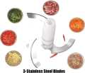 Hand Pat Chopper Food Processor, Hand Push Chopper Machine, Press Start Quick Operation, Home Appliances - Small Kitchen Appliances /Handheld Vegetable Chopper / Mincer / Mixer / Blender to Chop Fruits - Onion / Garlic Chopper - Payaz Cutter. 