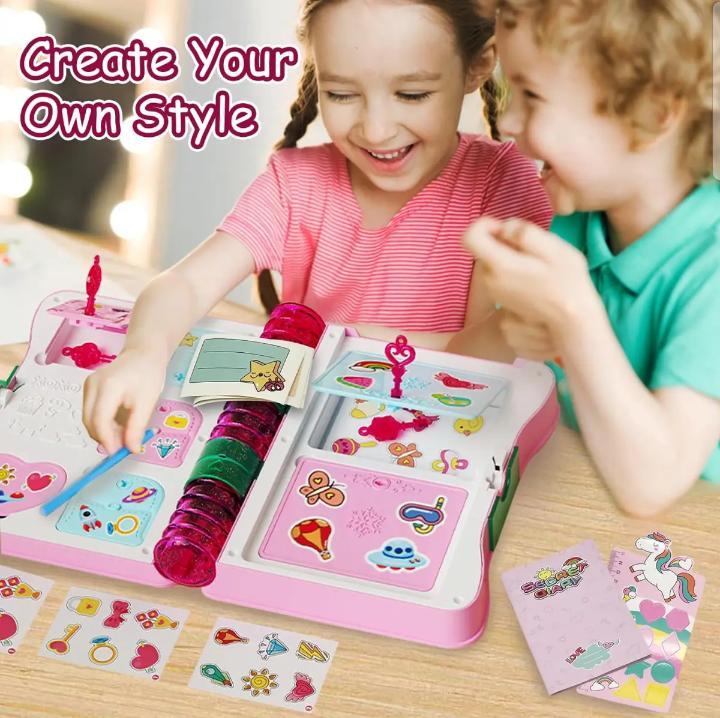 Mystery Treasure Book Magic Diary Open Key Book Multi Toys Stickers Beats Ring Magical Diary For Kids
