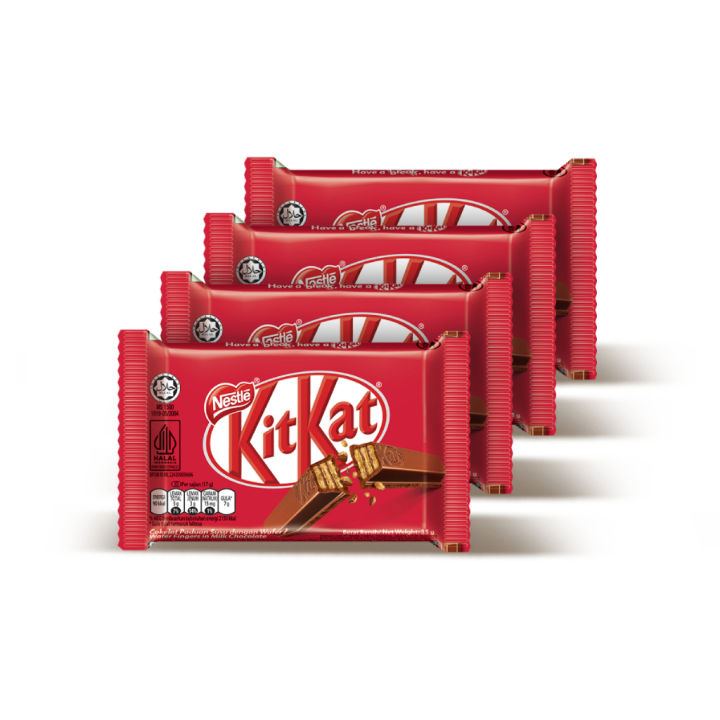 KitKat 4 Finger Milk Chocolate Bar 35g - Pack of 4